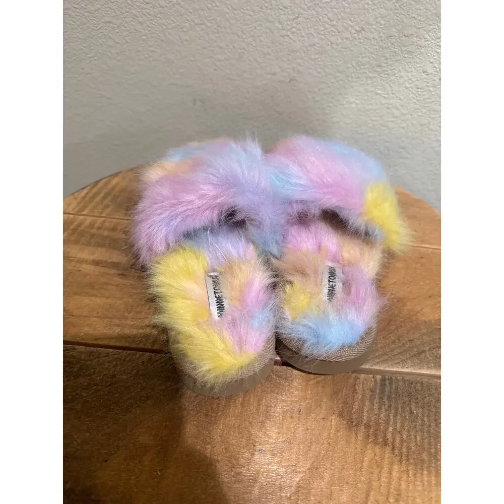 Minnetonka Lolo Unicorn Slipper rainbow girls size 2
